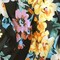 Black-Multi Famous Designer Floral Print Viscose Chiffon Woven Fabric By the Yard